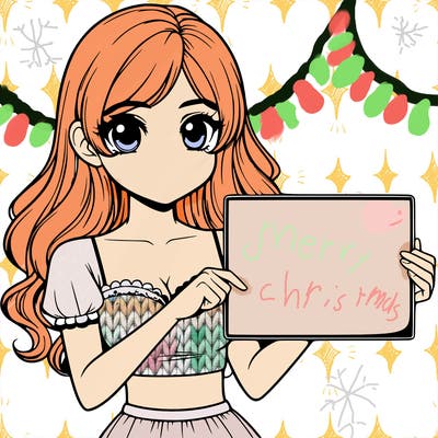 realistic pretty girl holding blank sign