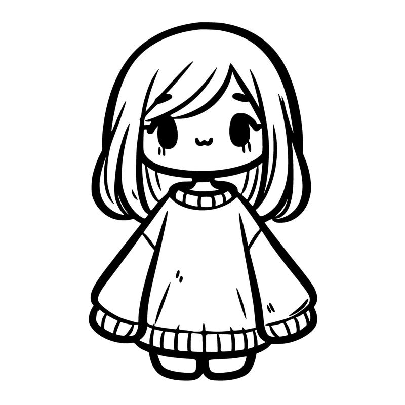 girl in a baggy sweater