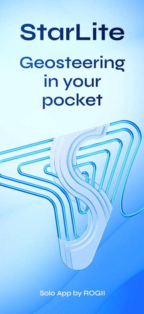 StarLite Mobile - StarLite Mobile app splash screen with the slogan geosteering in your pocket