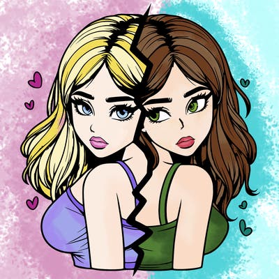 realistic girl split