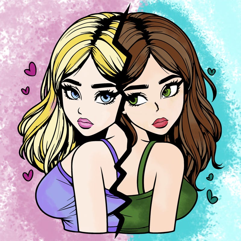 realistic girl split