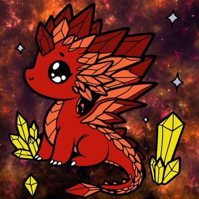 little cute crystal dragon