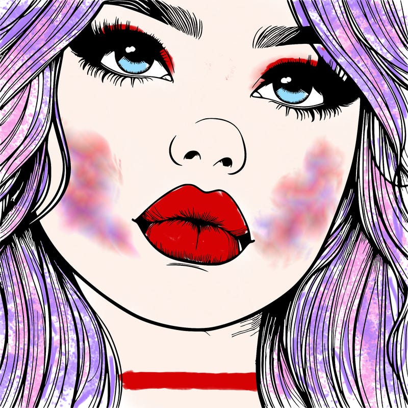 really realistic girl with lips