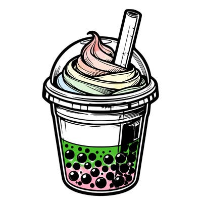 realistic boba tea