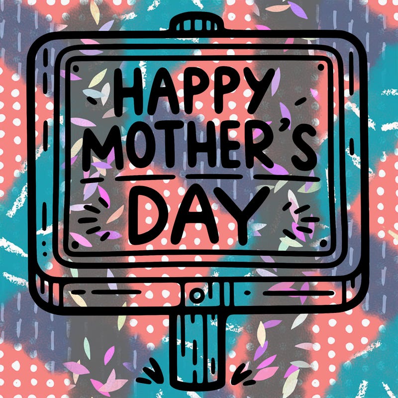 a sign that says happy mother’s day