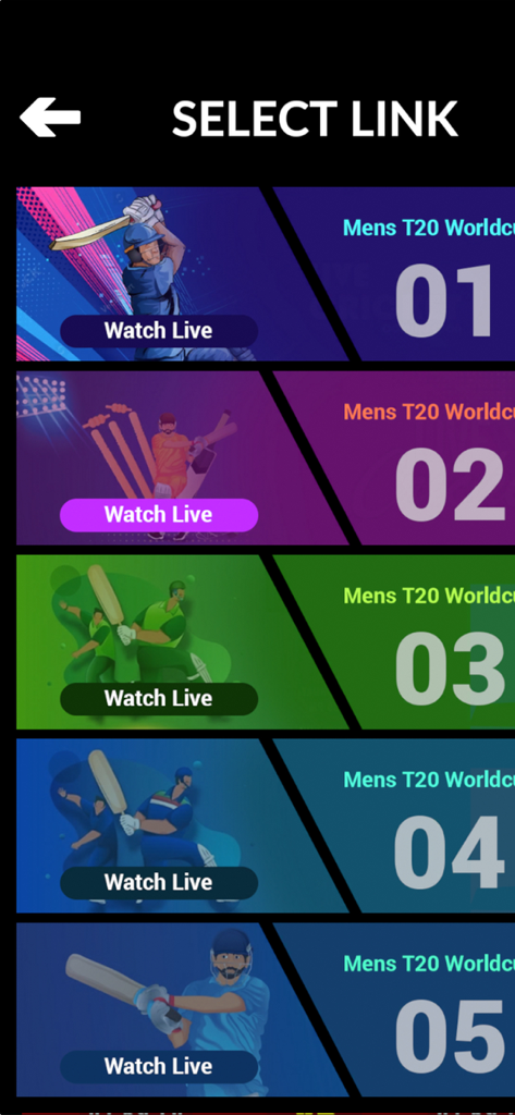 Ten Sports :Live Cricket TV HD - Auswahlliste für Live-Cricket-Streams des Mens T20 World Cup