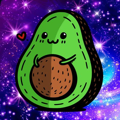 an avocado hugging an avocado