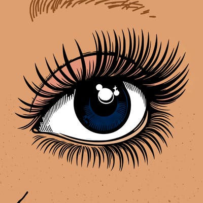 realistic eye long eylashes