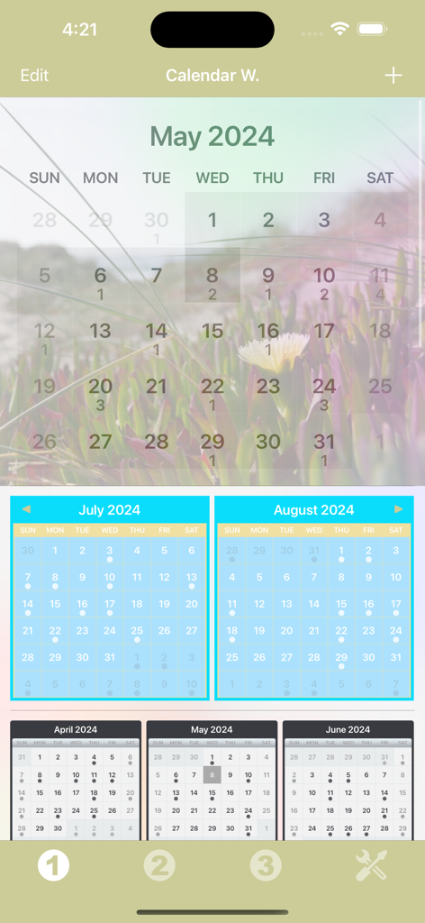 Calendar Widget - App widget calendario personalizzabile che mostra diversi layout mensili e temi
