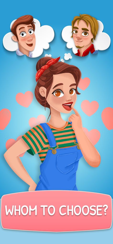 Life Choices 2: Life Simulator - A female character deciding between two potential romantic partners in the Life Choices 2 life simulator game.