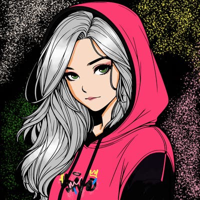 realistic adult girl with hoodie on