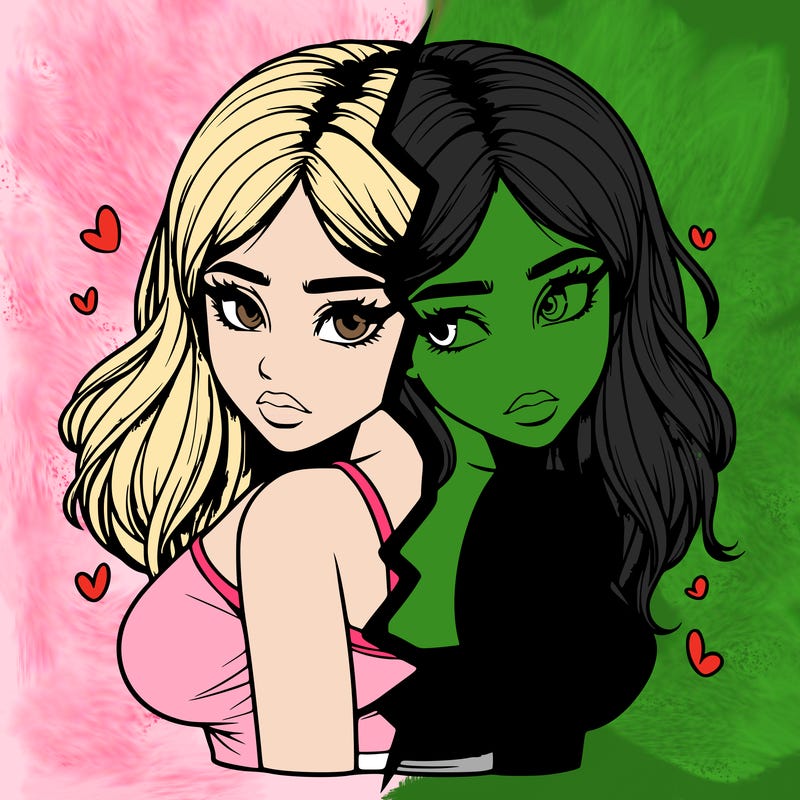 realistic girl split