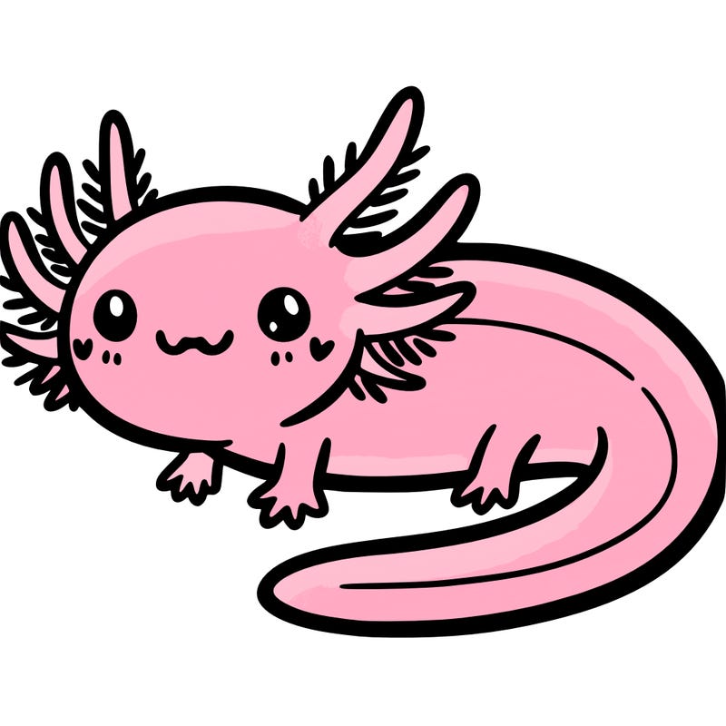 cute easy axolotl