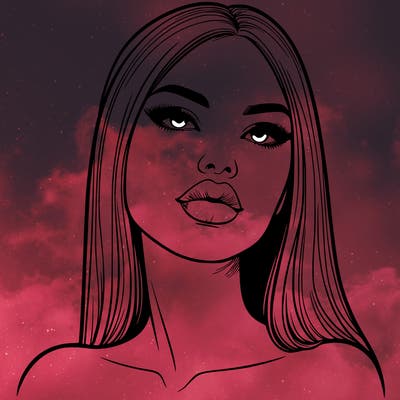 realistic woman with full lips