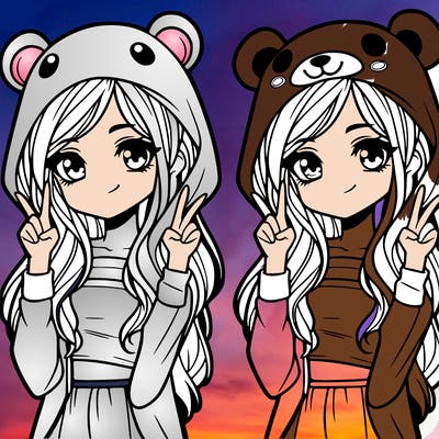 teen girl in animal costume