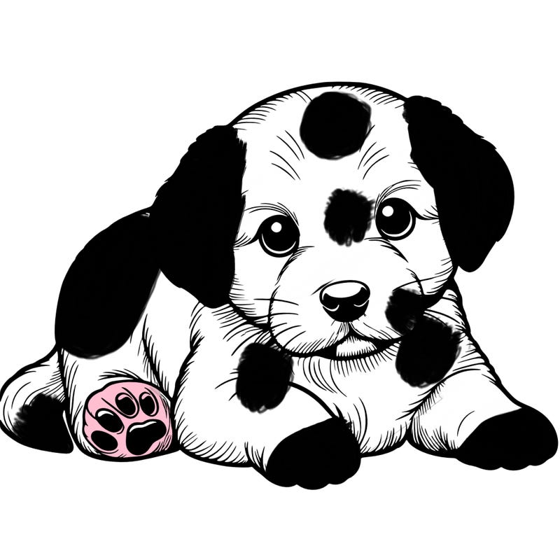 a cute realistic puppy