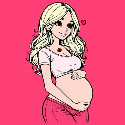 realistic pregnant girl