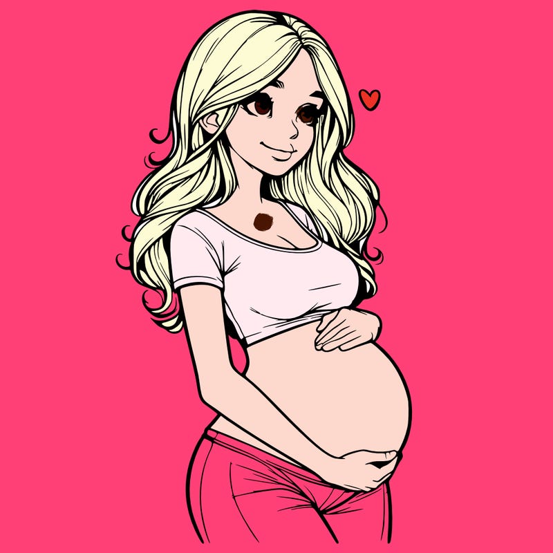 realistic pregnant girl