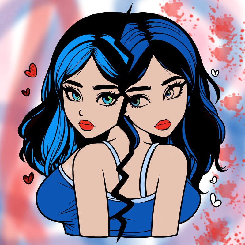 realistic girl split