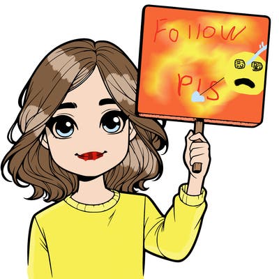 realistic girl holding up a sign