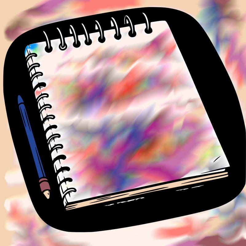 a blank sketch pad