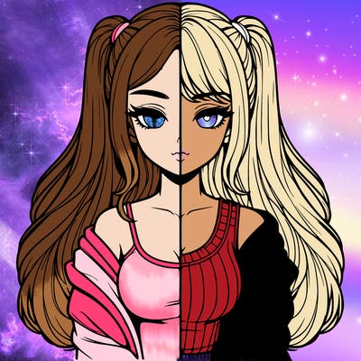 realistic girl split