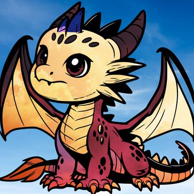 fierce baby night dragon