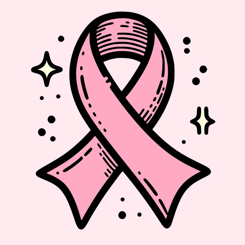 ribbon symbol of national breast cancer awareness month