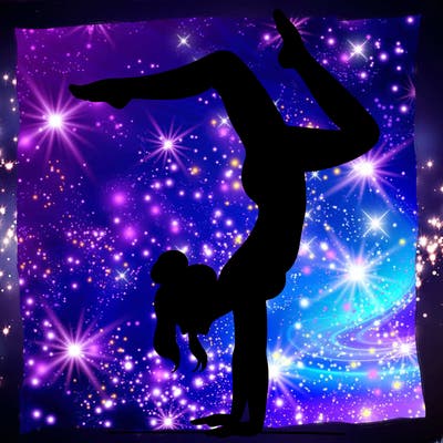 a woman doing a handstand