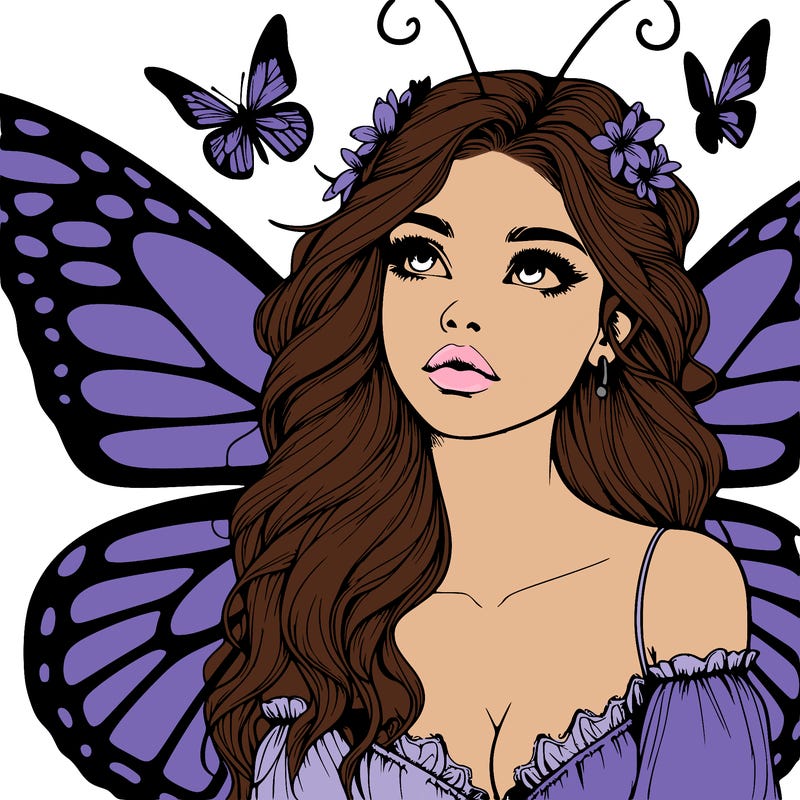 butterfly fairy realistic girl