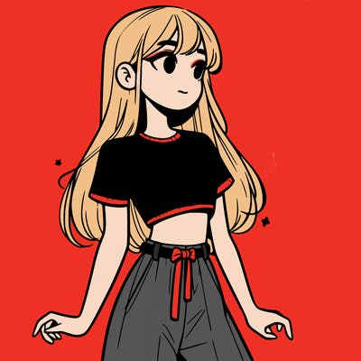 girl in a cute crop top