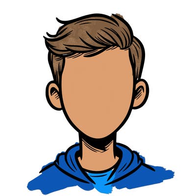 sketch of a person without a face