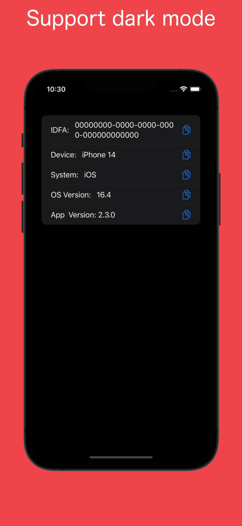 Show IDFA - Developer Tools App | MWM