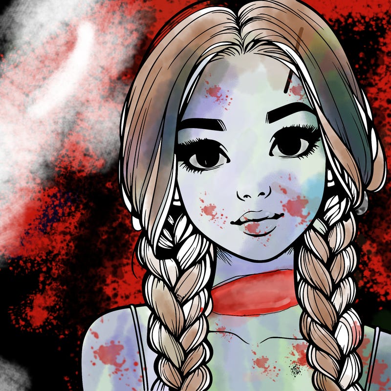 realistic girl with braids