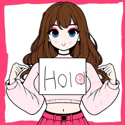 girl holding a blank sign in a long sleeve crop top