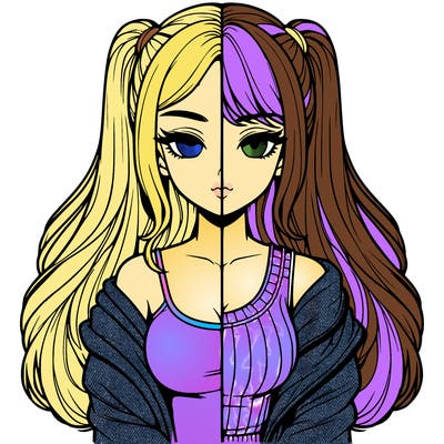 realistic girl split