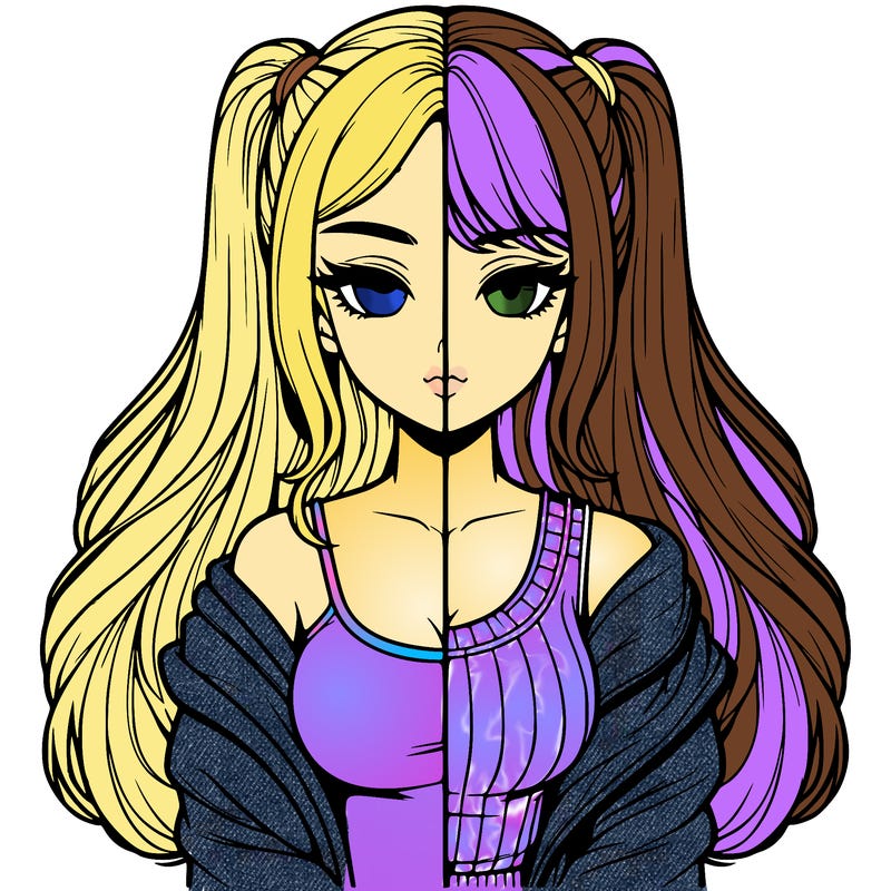 realistic girl split