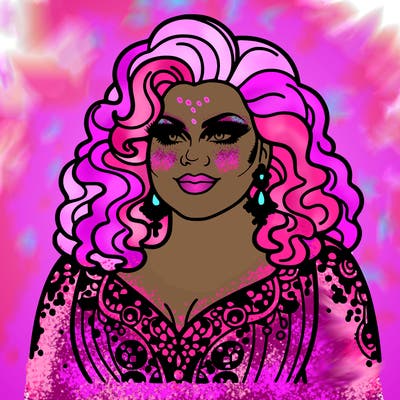 realistic plus size drag queen