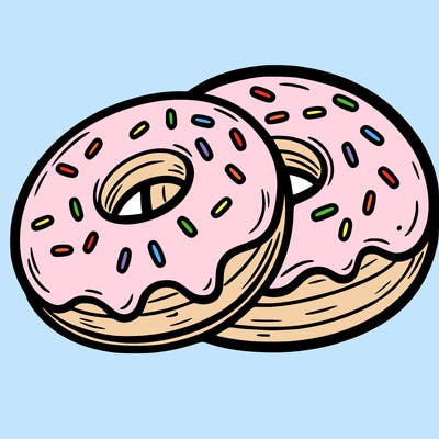 a piece of food doughnuts