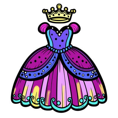 gown with tiara