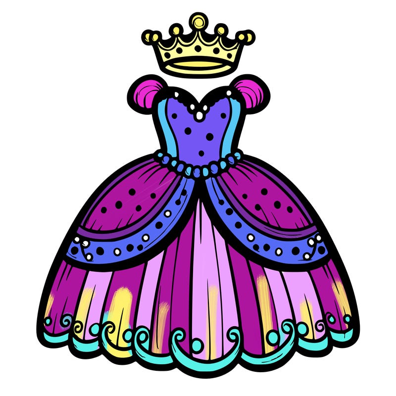 gown with tiara