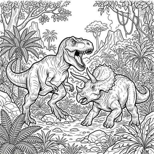 T-Rex vs. Triceratops