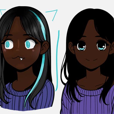 a girl with no face realistic