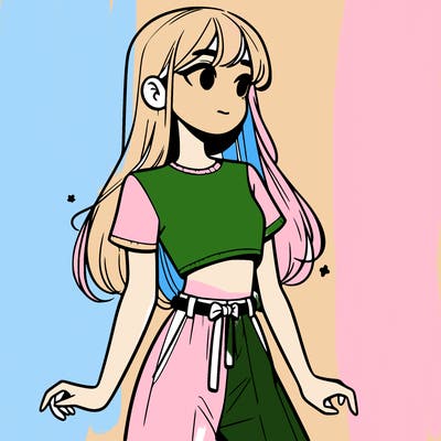 girl in a cute crop top