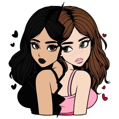 realistic girl split