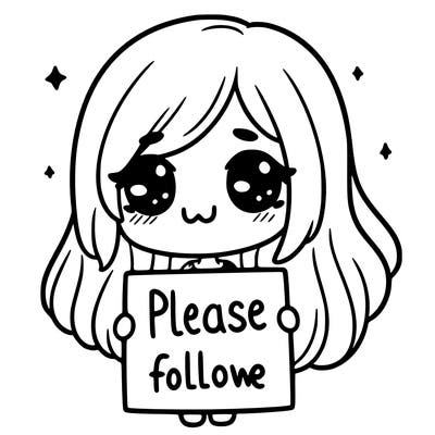 a girl holding  a sign  saying please  follow  me