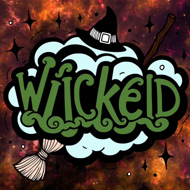 wicked in bubble letters