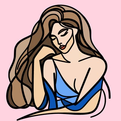 abstracted woman