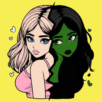 realistic girl split