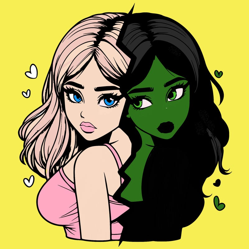 realistic girl split